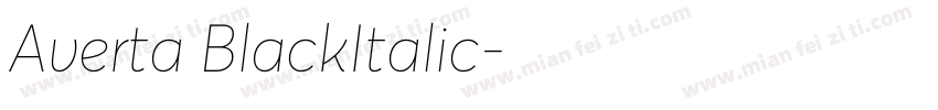 Averta BlackItalic字体转换